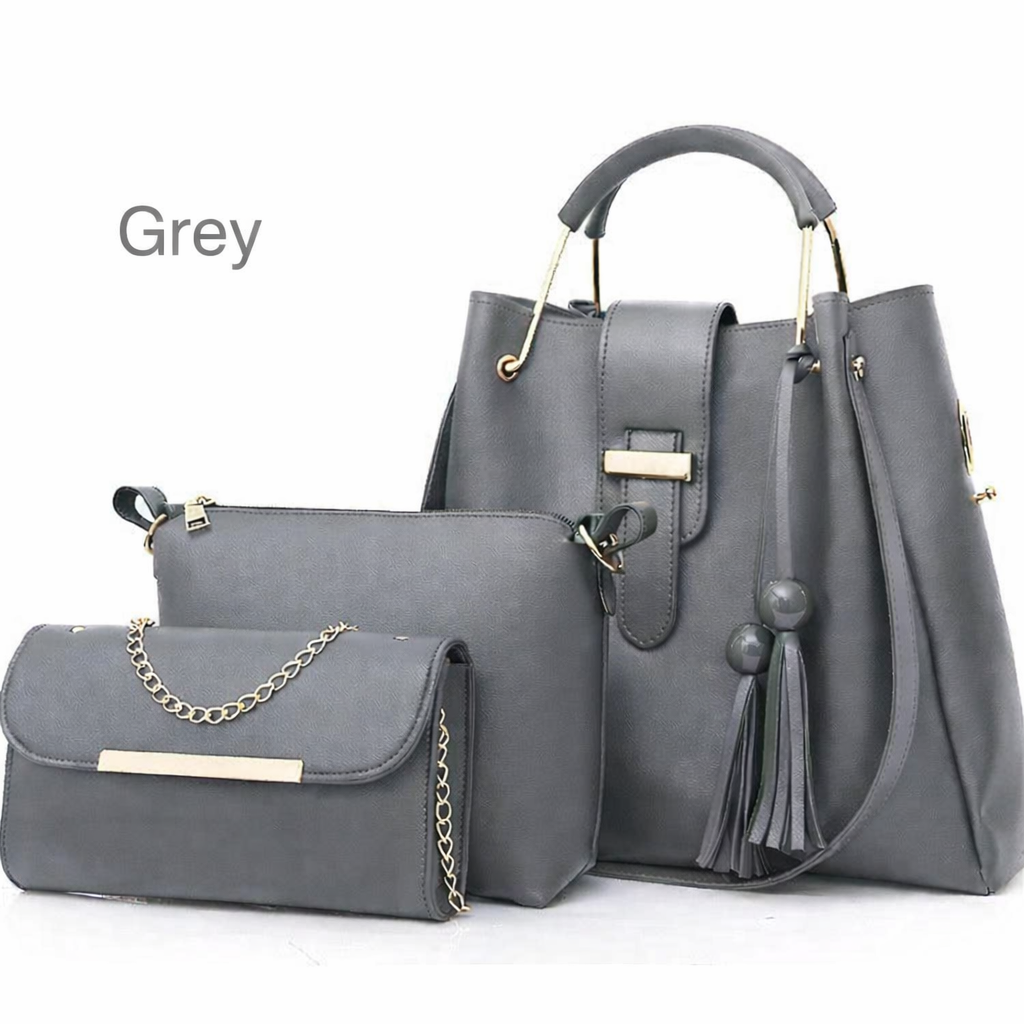 Elegant 3-Piece Women’s Handbag Set – Stylish Tote, Shoulder Bag & Wallet