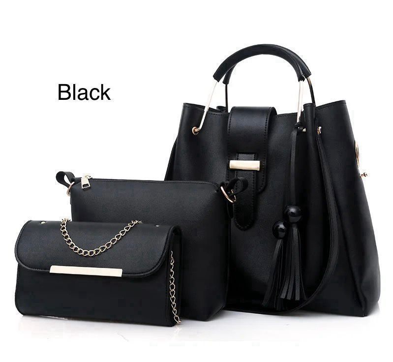 Elegant 3-Piece Women’s Handbag Set – Stylish Tote, Shoulder Bag & Wallet