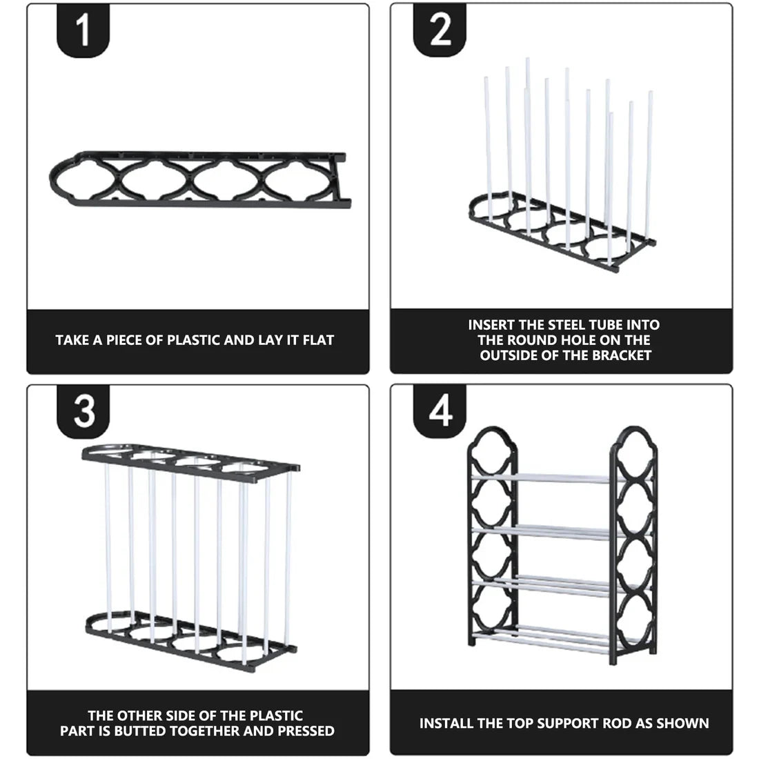 Non-Breakable Floor Standing Shoes Rack – 4 Layer Organizer