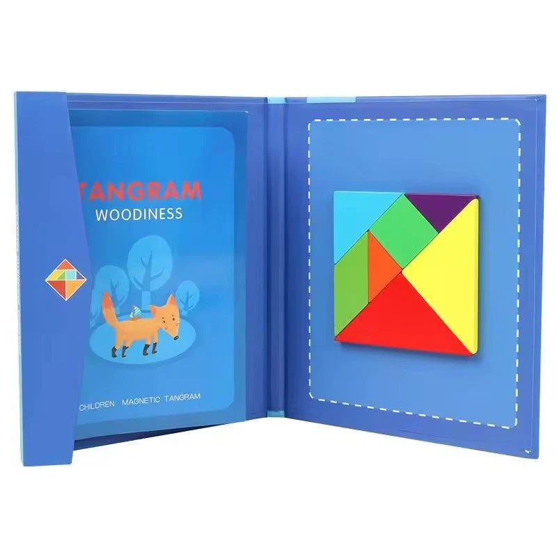 Wooden Puzzle Tangram Book – Fun, Learning & Brain Development for Kids