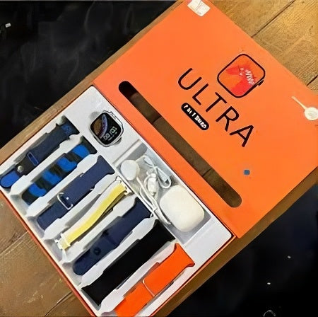 7 in 1 Ultra Smart Watch with Bluetooth Calling, Health Monitoring & Sports Modes