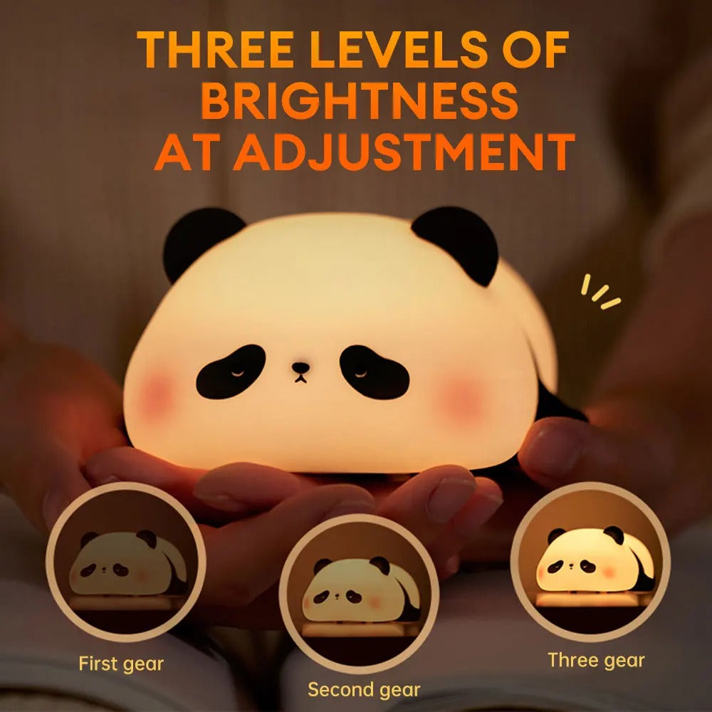 Rechargeable Panda Lamp – Cute Panda Silicone Night Light for Room Decoration