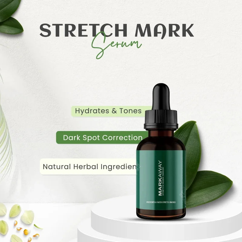 Markaway Stretch Mark Serum 30ml – Reduce Stretch Marks & Improve Skin Elasticity
