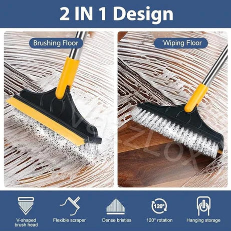 2-in-1 Broom Wiper – Dual Purpose Floor Cleaning Tool for Dry & Wet Cleaning