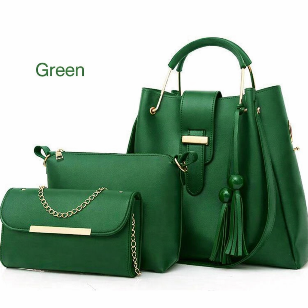 Elegant 3-Piece Women’s Handbag Set – Stylish Tote, Shoulder Bag & Wallet