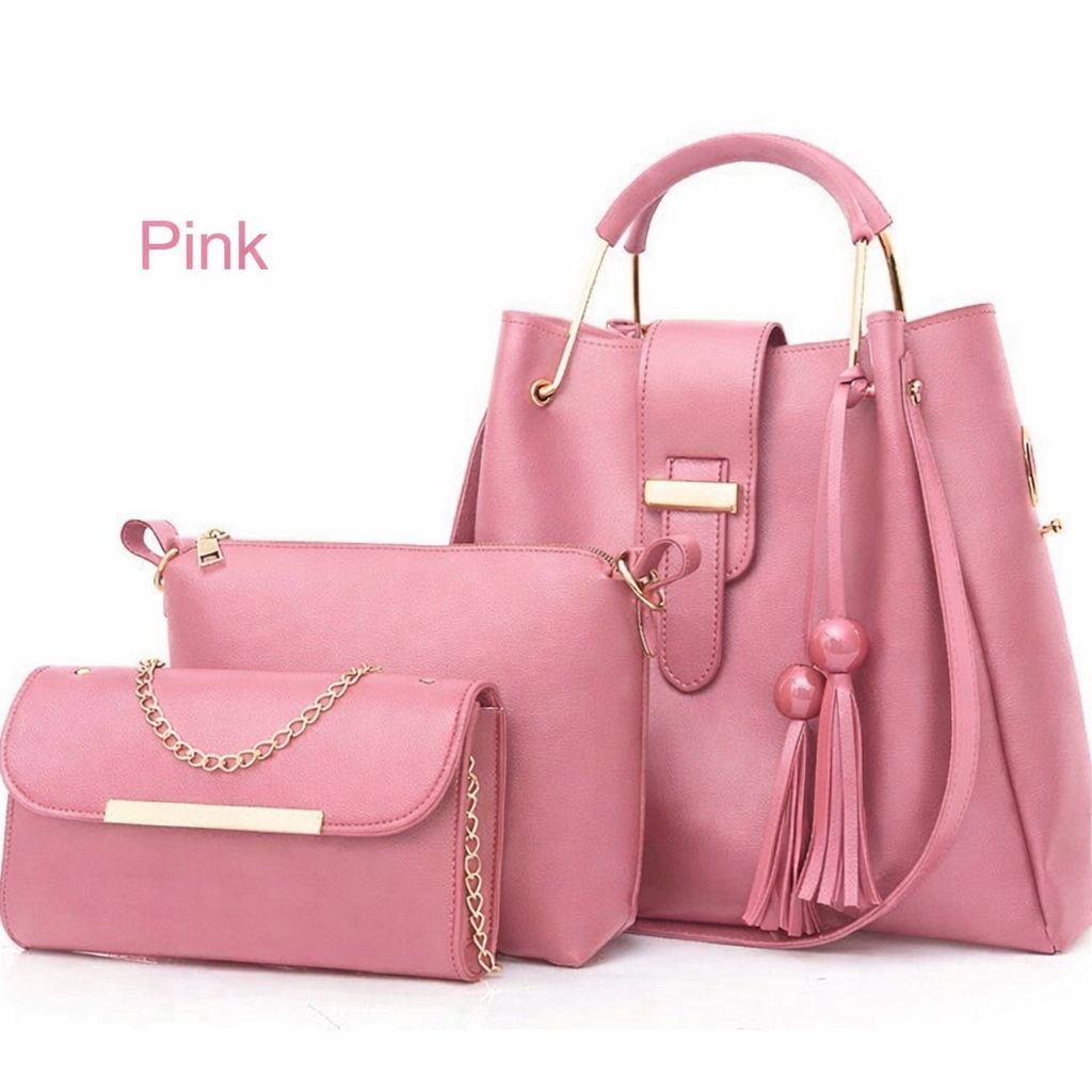 Elegant 3-Piece Women’s Handbag Set – Stylish Tote, Shoulder Bag & Wallet