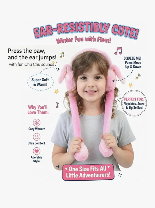 Dancing Earmuff with Sound Effect – Fun Moving Plush Earmuffs for Kids & Teens