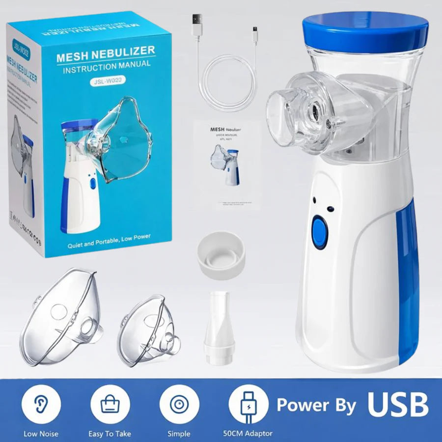 Portable Mesh Nebulizer – Silent, Compact & Fast Breathing Relief