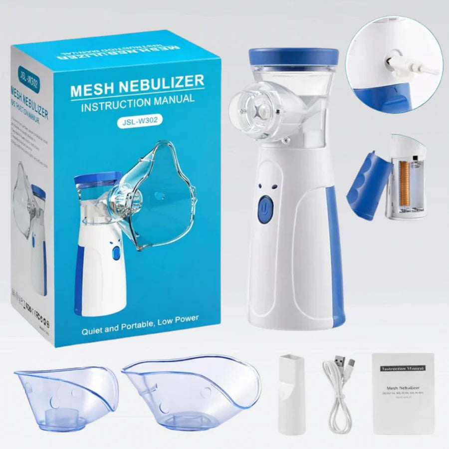 Portable Mesh Nebulizer – Silent, Compact & Fast Breathing Relief