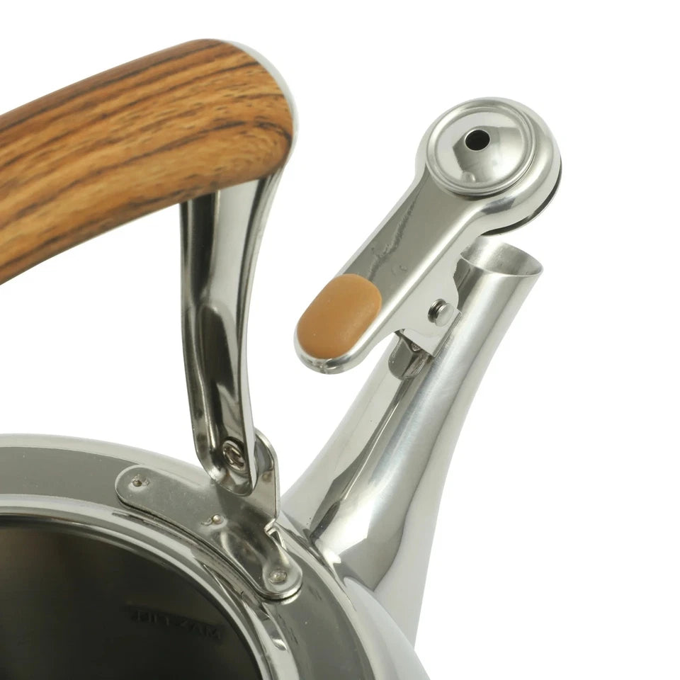 Premium Stainless Steel Kettle with Wooden Handle – Elegant & Durable