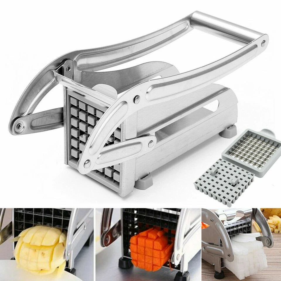 stainless Steel French Fry Cutter – Heavy-Duty Potato & Vegetable Slicer for Perfect Fries