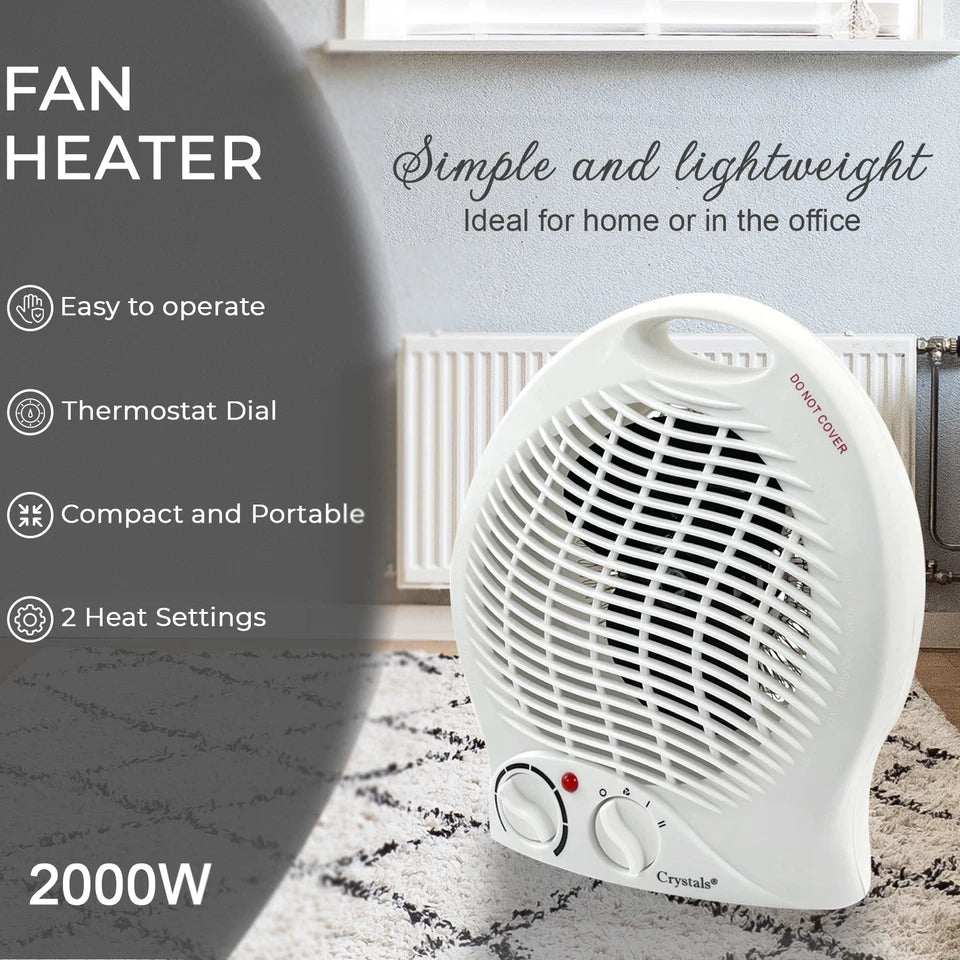 Portable Electric Fan Heater – Fast Heating for Home & Office