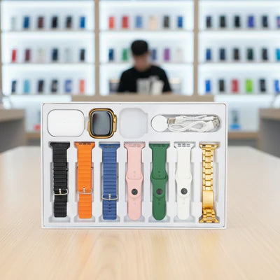 7 in 1 Ultra Smart Watch with Bluetooth Calling, Health Monitoring & Sports Modes